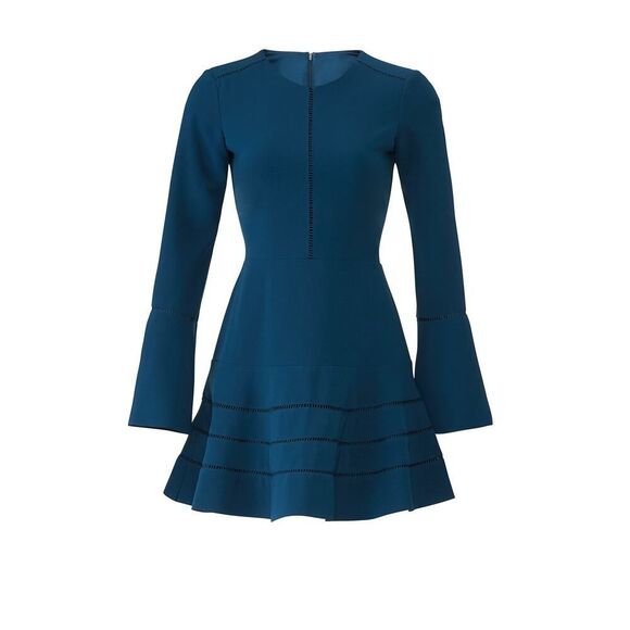 Parker Long Sleeve Crew Neck Fit & Flare Sheath Dress Size 6 - Picture 1 of 16